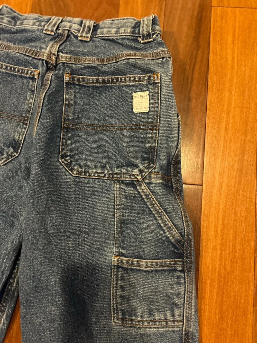 Old Navy Painters Cargo Jeans Boys Size 12 Slim Youth